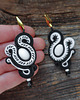 kolczyki soutache Czarno-białe kolczyki soutache 5