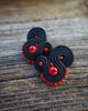 kolczyki soutache Czarno- czerwone kolczyki soutache 4