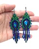 kolczyki soutache Joy kolczyki sutasz chabrowo zielone błyszczące z cyrkoniami 1
