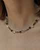 korale Choker z Kamieni Naturalnych Kryształ Górski Stal Szlachetna Naszyjnik Boho 1