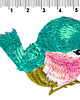 naszywki na ubrania Naszywka termoprzylepna Ptaszek turkusowy 2