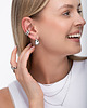 bransoletki - inne Srebrne kolczyki statement o nieregularnym kształcie ze stali chirurgicznej P 4