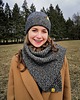 szale damskie Delikatna chusta handmade COSY grafitowa 3