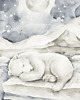 obrazy i plakaty do pokoju dziecięcego Lovely Bear Poster White / denim 3