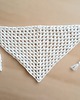 apaszki Biała bandana szydełkowa z bawełną, wiskozą i lnem 1