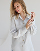 koszule damskie  Lniana koszula 100% len LIGHT GRAY 1