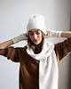 czapki damskie Czapka Merino & cashmere śmietanka 1
