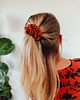 gumki do włosów Gumka jedwabna, scrunchie, frotka miedziana brązowa MIDI 4