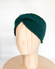 opaski do włosów Damska opaska z wełny merynosa w zieleni leśnej 5