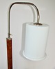 lampy podłogowe Lampa podłogowa Art Deco z lat 50. z forniru orzechowego i kloszem ze szkła 5