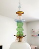 lampy wiszące Lampa wisząca szklana artdeco prl vintage retro żyrandol kryształ 4