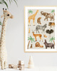 obrazy i plakaty PLAKAT do pokoju dziecka, zwierzęta Afryki, safari ilustracja 1