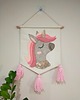 pokój dziecka - różne Flaga ścienna handmade ,jednorożec z falującą różową grzywą, proporczyk 2