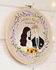 Ślub - inne Personalizowana pamiątka ślubna, haft ślubny/ rocznicowy w tamborku23 cm 2