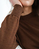 swetry damskie  Sweter Simple merino czekoladowy 3