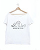 t-shirt damskie Błagam nie dzisiaj Oversize Biały 1