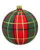 ozdoby choinkowe Bombka choinkowa: Szkocka krata ze złotymi akcentami: czerwono-zielona 2