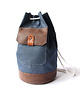 torebki różne  worek plecak - navy blue&chocolate&orange  - 1
