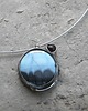 naszyjniki - inne Opal błękitny z granatem   - naszyjnik 1