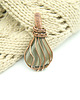 wisiory Krzemień pasiasty wisiorek wire wrapping 6