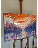 obrazy Obraz ręcznie malowany na płótnie 70x100 cm - Błysk zachodu 2