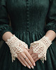 rękawiczki damskie Mankiety koronkowe kremowe z koraliczkami lace cuffs 1