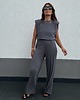 spodnie materiałowe damskie Spodnie Gentle super soft antracite 2