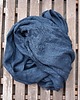 szale damskie Lniany szal XXL - granatowy - unisex 2