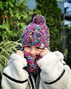 czapki dziecięce Czapka zimowa MERINO dla dziecka HAPPY "Czarne Kolorki" 4