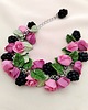 bransoletki - inne Bransoletka kwiaty różowe róże jeżyny Cernit handmade romantyczna 5