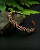 bransoletki wire wrapping Bransoleta mankietowa z zielonym turmalinem 5