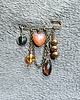 broszki Broszka niezwykła na agrafce w stylu Boho handmade z sercem z jaspisu unikat 4