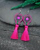 kolczyki soutache Kolczyki sutasz różowo zielone z chwostem Nella 2