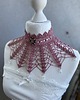 chokery Koronkowy naszyjnik w kolorze vintage rose z kryształkami 6