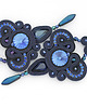 kolczyki soutache Kobaltowo - granatowe wieczorowe kolczyki 5