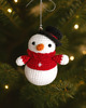 dekoracje świąteczne Szydełkowa zawieszka na choinkę brelok maskotka Bałwanek 1