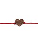 bransoletki drewniane Bransoletka Szczęścia Bewood - Serce - Czerwona 1