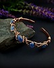 bransoletki wire wrapping Miedziana bransoleta mankietowa z kyanitem 4