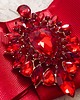 broszki Brosza  czerwona  LOVE.  New collection 9