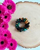 gumki do włosów Satynowa gumka satynowa scrunchie owijka frotka szmaragdowy blask MINI 2