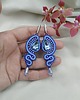 kolczyki soutache Długie kolczyki sutasz na wesele, błękitne eleganckie kolczyki 2