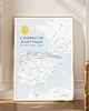 plakaty Plakat Camino de Santiago Droga św. Jakuba mapa szlaków 1