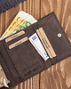 portfele damskie PORTFEL DAMSKI SKÓRZANY WE WZORY GEOMETRYCZNE MAŁY VINTAGE BRĄZOWY RFID T-112 4