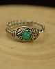 pierścionki - różne Pierścionek regulowany zielony agat wire wrapping 3
