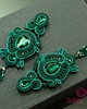 kolczyki soutache Szmaragdowe kolczyki sutasz 4