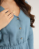 sukienki maxi damskie Lniana sukienka CAMELLIA MAXI DUSTY BLUE 3