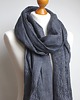 szale damskie Szal lniany damski, lniane szal na jesień, JEANS 2