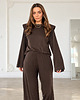 bluzki z długim rękawem damskie Longsleeve Quiet ribbed choclate 6