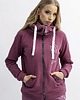 bluza z kapturem damska Bluza na zamek Mela Wrzos 1