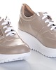 sneakersy damskie Sneakersy skórzane - sznurowane + suwak   (7115) 1